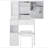 29.2" Small Space Left Drawer Desktop Vanity Table + Cushioned Stool, Extra Large Right Sliding Mirror, Multi Layer High Capacity Storage, Practical Fashionable Dresser, Suitable For Small Space-1025875410