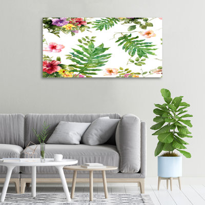 Floral Pattern - No Frame Print on Canvas