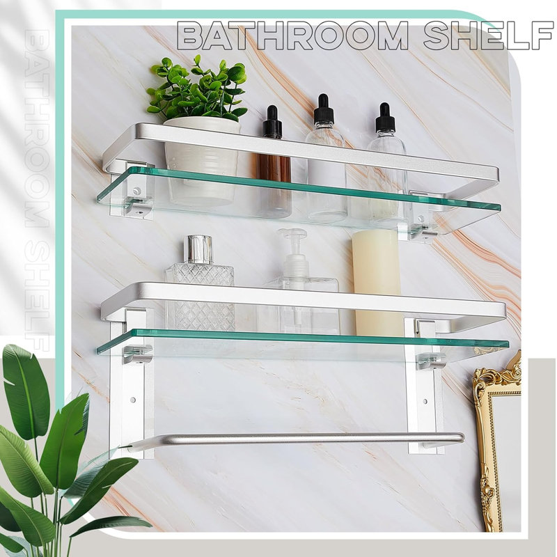 Glass Bathroom Shelves