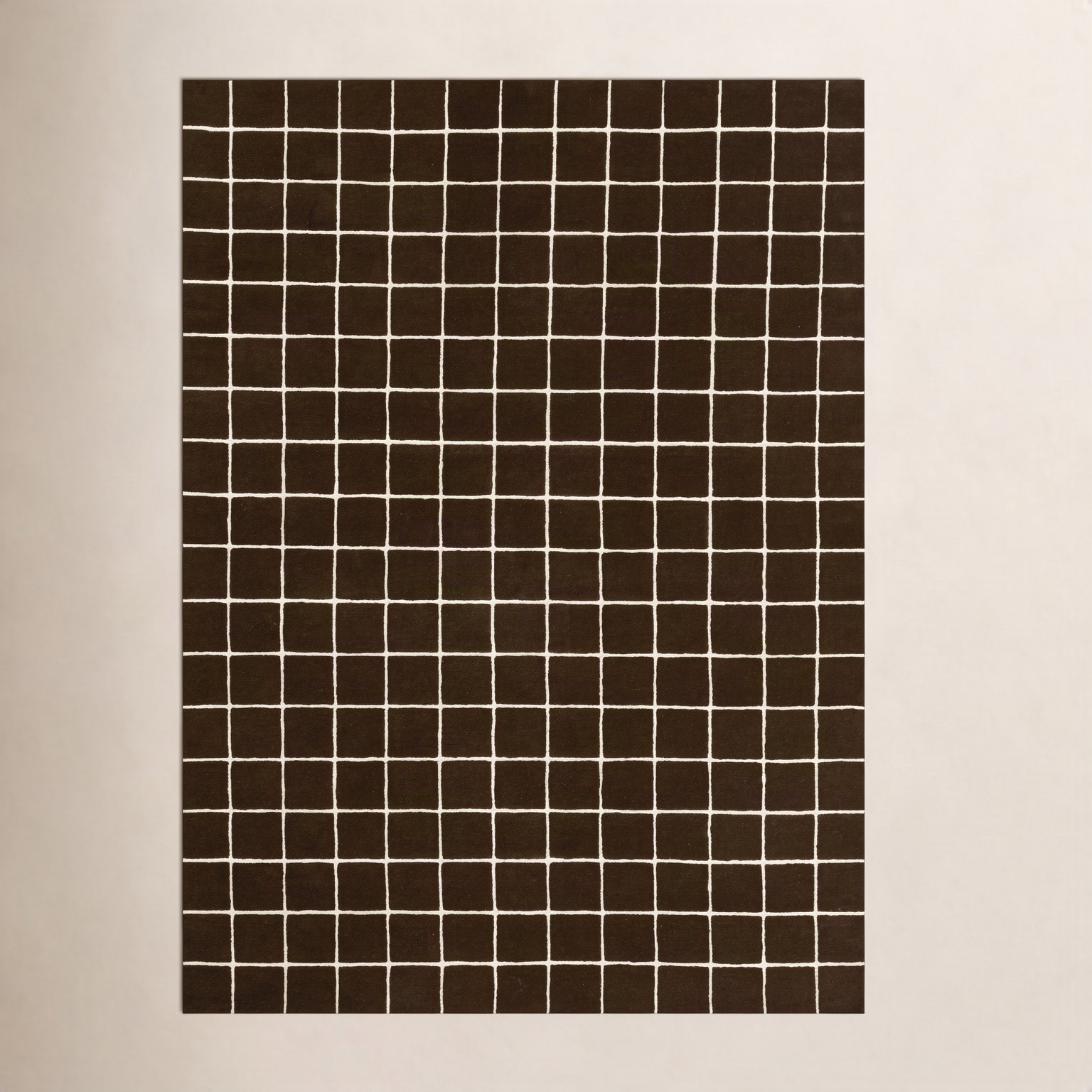 Montara Brown Hand-Tufted Geometric Wool Rug, Rectangle 9' x 12'