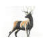 Cerf abstrait | Reproduction matte encadrée pour décoration de maison de vacances