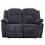 2-piece Dark Grey Upholstered Manual Reclining Sofa & Loveseat Set-1222208850
