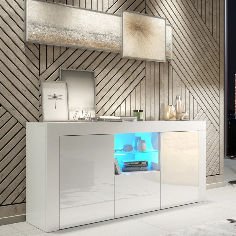 Bimlesh Unfinished TV Stand for TVs up to 48", White