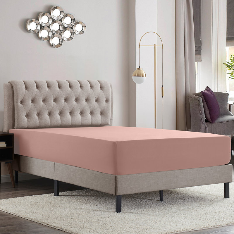 Luxury Double Brushed Microfiber Deep Pocket Fitted Sheet – 16” Mattress Fit, Wrinkle-Free, Fade Resistant & Breathable
