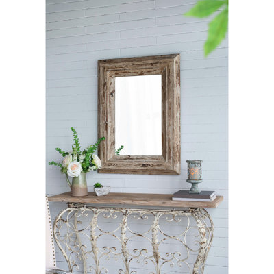 Le miroir mural 39,67 po de haut x 30 po 2d avec cadre en bois brun fait paraître la pièce plus lumineuse et plus spacieuse. 29,5 "20,5" 30x2x39 "