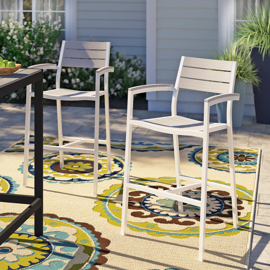 Maine 28.5" Patio Bar Stool (Set of 2) Modway