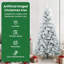 Artificial Hinged Christmas Tree Snow Flocked White-733912050