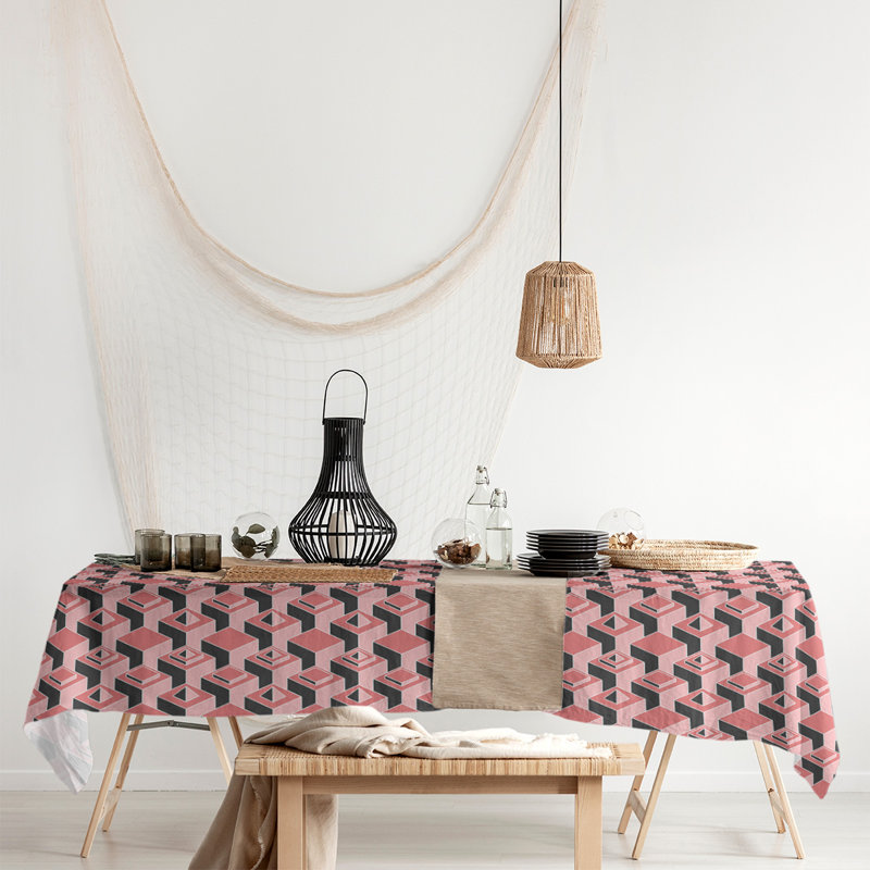 Nappe de gratte-ciels classiques, Rouge/noir