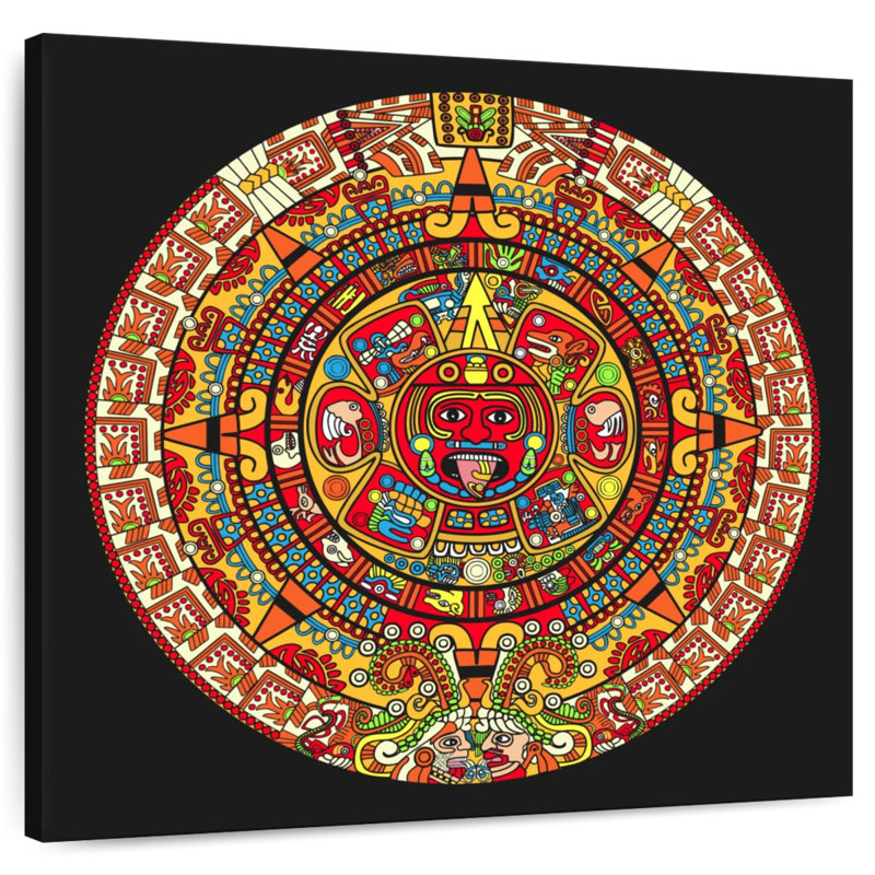 Calendrier maya coloré Nicci, H 10 po x l 10 po