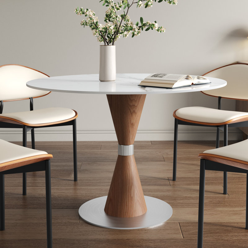 Table de petit-déjeuner Table de salle à manger ronde Table de tulipe moderne 31 "/ 39", H 29,5 po x l 39,37 po x P 39,37 po