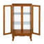 Vitrine classique en chêne avec portes en verre trempé et tablettes réglables à 3 niveaux-805167244-805167247