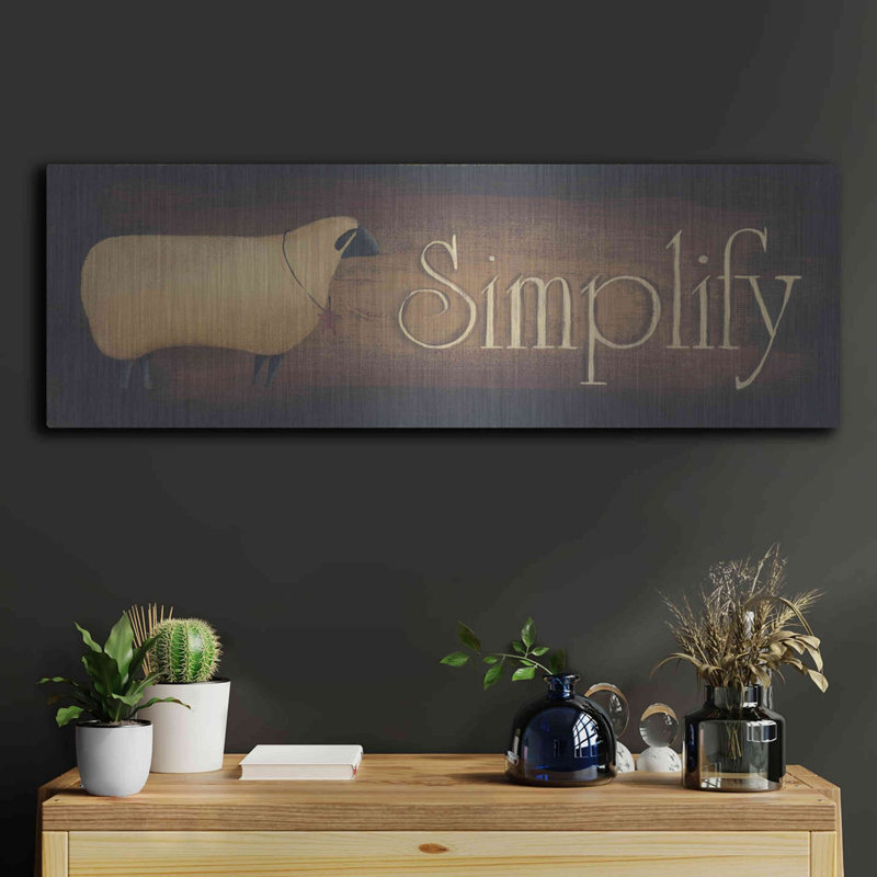 «Simplifier II» par Pam Britton, art mural en métal, H 12 po x l 36 po