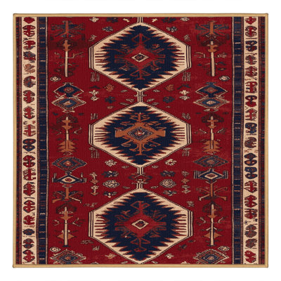 Tapis brun turc lavable à la machine