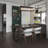 Brown 6-Light Dimmable Kitchen Island Rectangle Chandelier Lighting Fixture