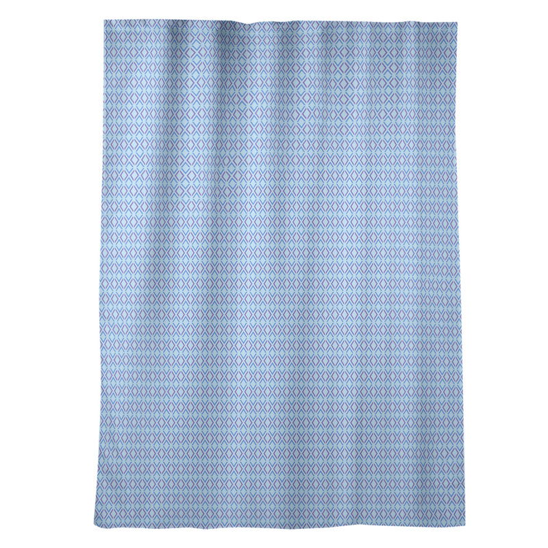 Panneau de rideau simple occultant et isolant avec passe-tringle arrow diamants Avicia, Bleu / mauve