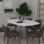 Arc-Boat Meeting Room Table With Double Metal Post Base 2 Power And Data Modules