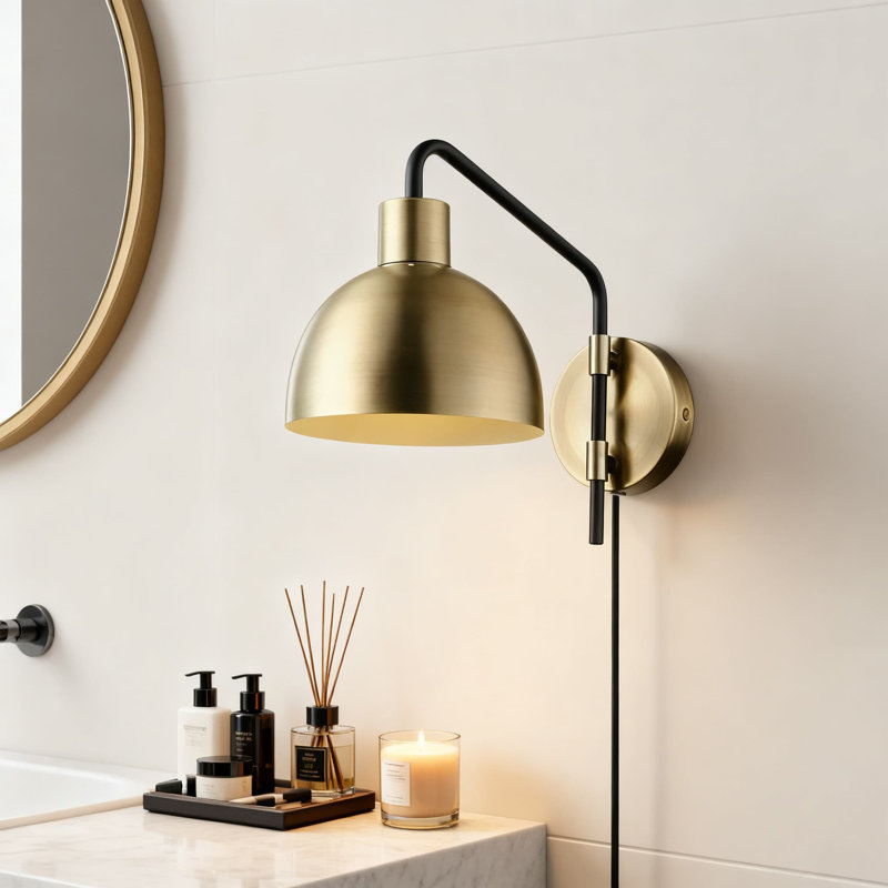 Applique murale enfichable ou câblée avec interrupteur en ligne, design industriel rétro pour la chambre à coucher, la cuisine et la lecture