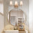 Lidia 3 - Light Dimmable Amber Gold Vanity Light with Off-White Shades