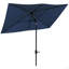 Parasol de marché d'extérieur rectangulaire de 6,5 pi x 10 pi avec manivelle et inclinaison à bouton-poussoir-516301603