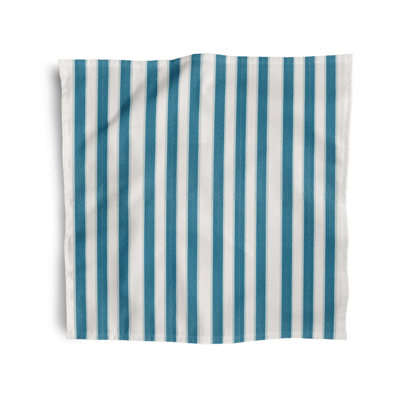 Harman Polyester Striped Square Napkin, Blue