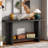 Vintage Console Table With T-leg Design And 2-tier Structure-678157225