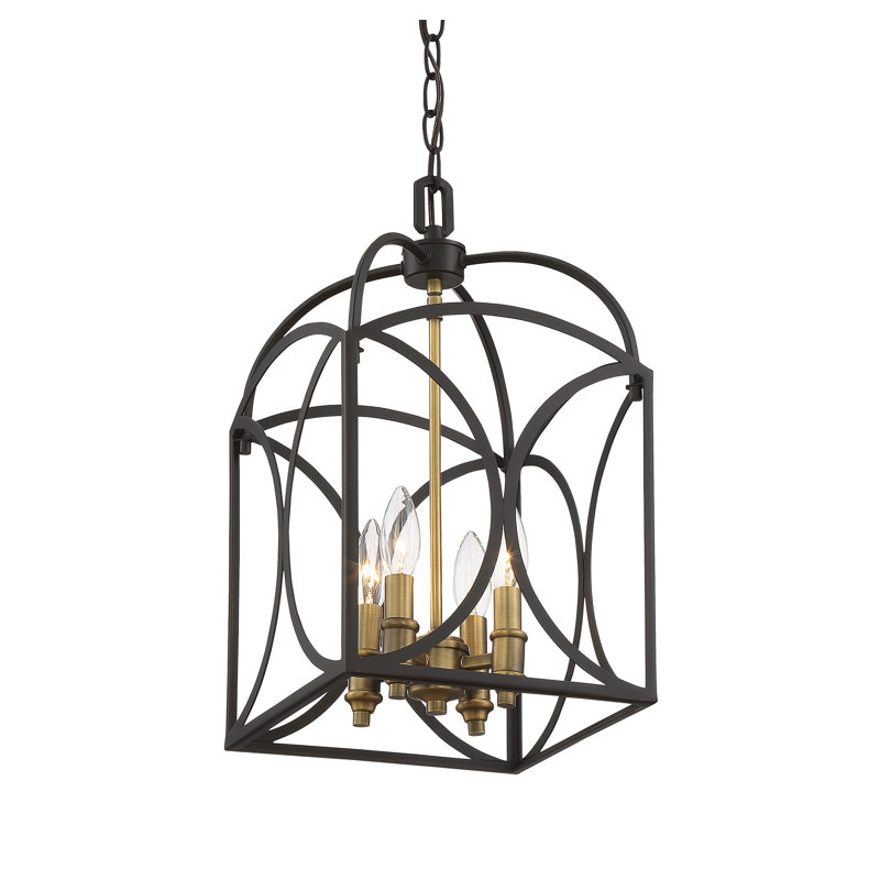 Luminaire suspendu carré à 4 lumières Frankton, H 18 po x l 10 po x P 10 po