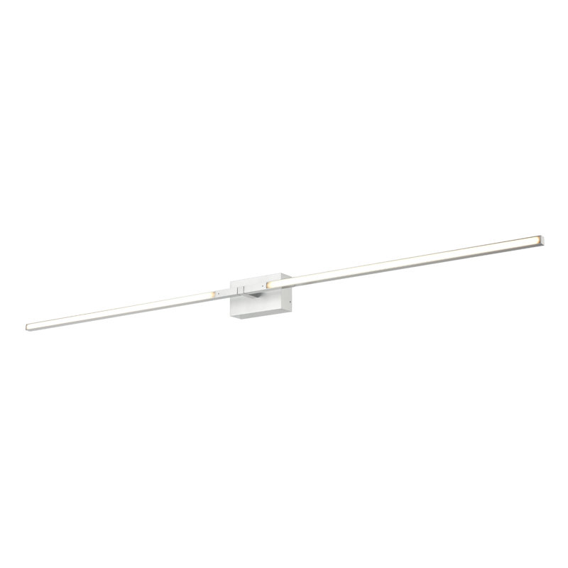 Applique articulée à 2 lumières à intensité variable Pandora, H 4,625 po x l 50 po x P 3,875 po, Blanc