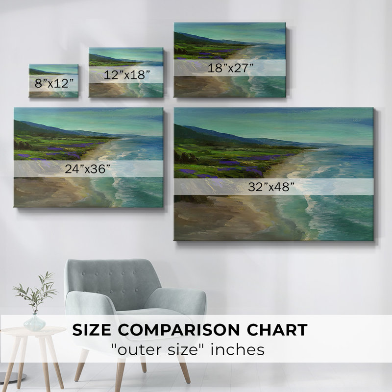 Plage Montara, toile tendue avec châssis, H 12 po x l 18 po