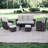 Teak 5 - Person Patio Conversation Sets with Cushions