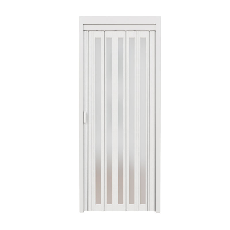 Porte accordéon 38 po x 80 po givrée à faible brillance