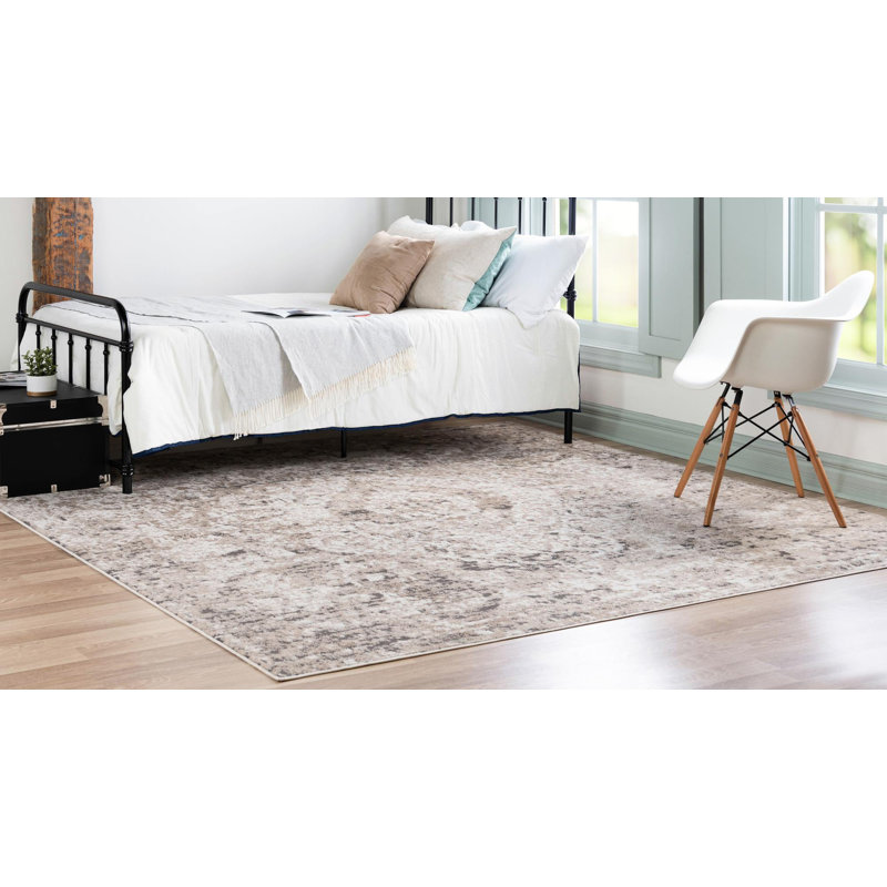 Cantrell Oriental Beige Area Rug, Square 10'
