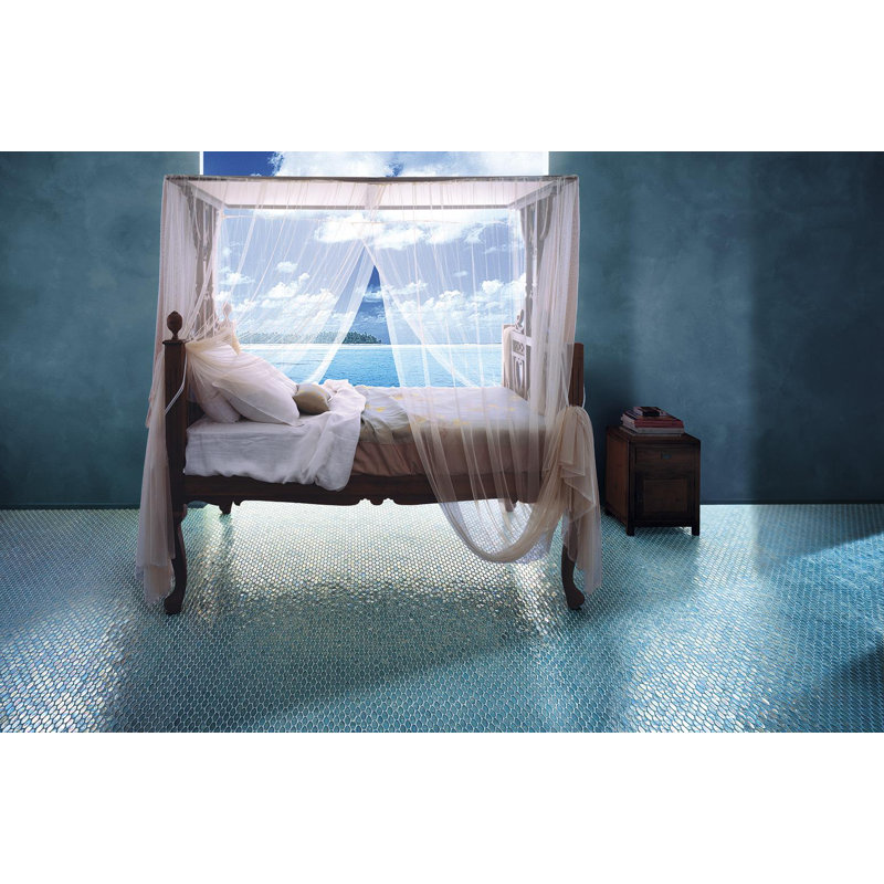 7/8" x 7/8" Domes Glass Mosaic, Shadow