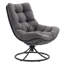 Fauteuil d'appoint pivotant avec coussin épais et moelleux, fauteuil pivotant de salon-784603005