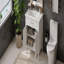 Meuble-lavabo 31 po avec lavabo, armoire de salle de bain avec portes à fermeture en douceur et tablette réglable, conception à profil courbé, pieds en bois d'hévéa-1723576525