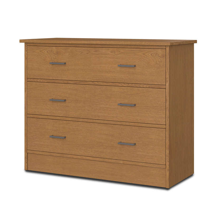 Commode 3 tiroirs, Chêne solaire