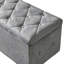 Ensemble de repose-pieds rectangulaire 1 pièce en velours avec 2 repose-pieds