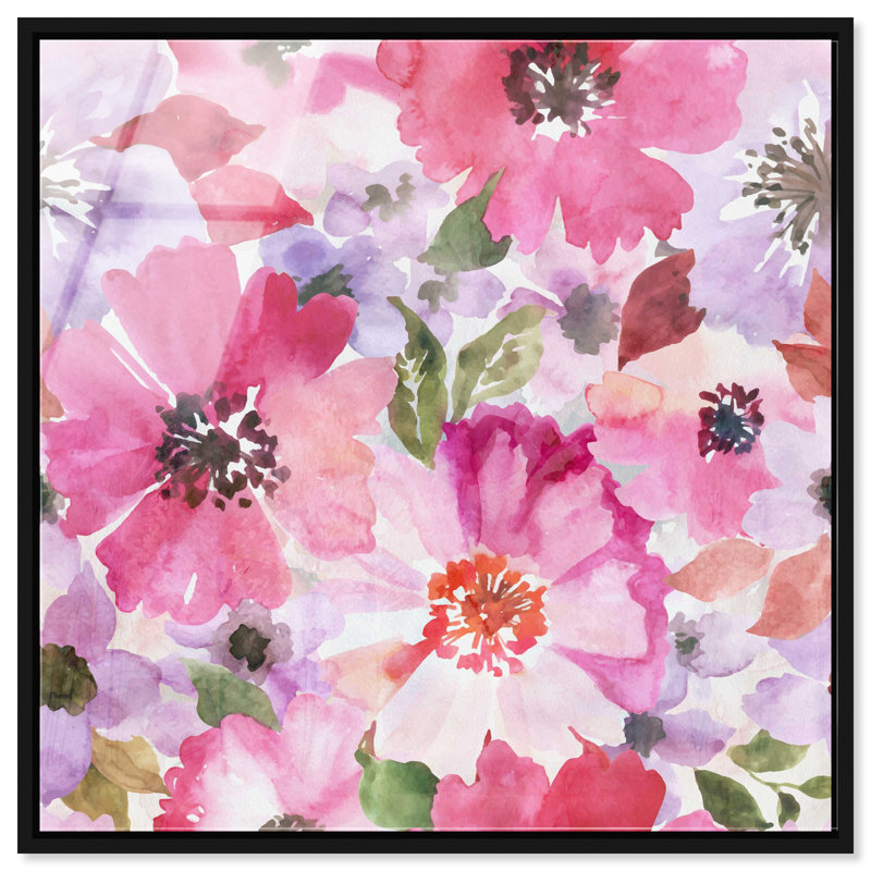 Morning Blossoms Canvas Floral & Botanical Print by Oliver Gal, 13"H x 13"W, Black Frame