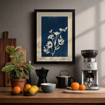 Cyanotype Botanical - Framed Print