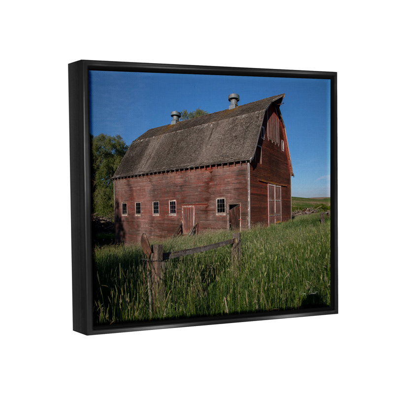 Photographie de campagne rustique encadrée par David Drost, Cadre flottant noir de jais, H 17 po x l 21 po x P 1,7 po