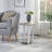 Elysian Contemporary Round End Table With Shelf - Gray