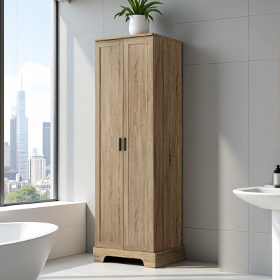 71"H Bathroom Storage Cabinet With Adjustable Shelf, Multiple Storage Space Closet System