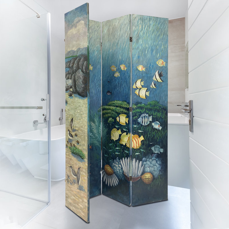 Tod 64'' W x 72'' H 4 - Panel Folding Room Divider