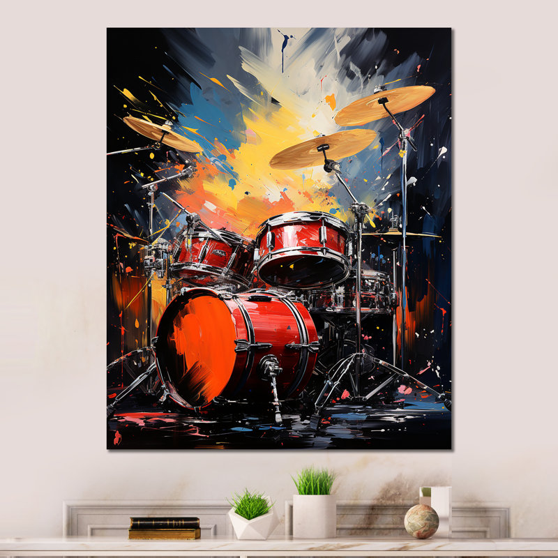 «Popart Music Drums» sur, H 44 po x l 34 po