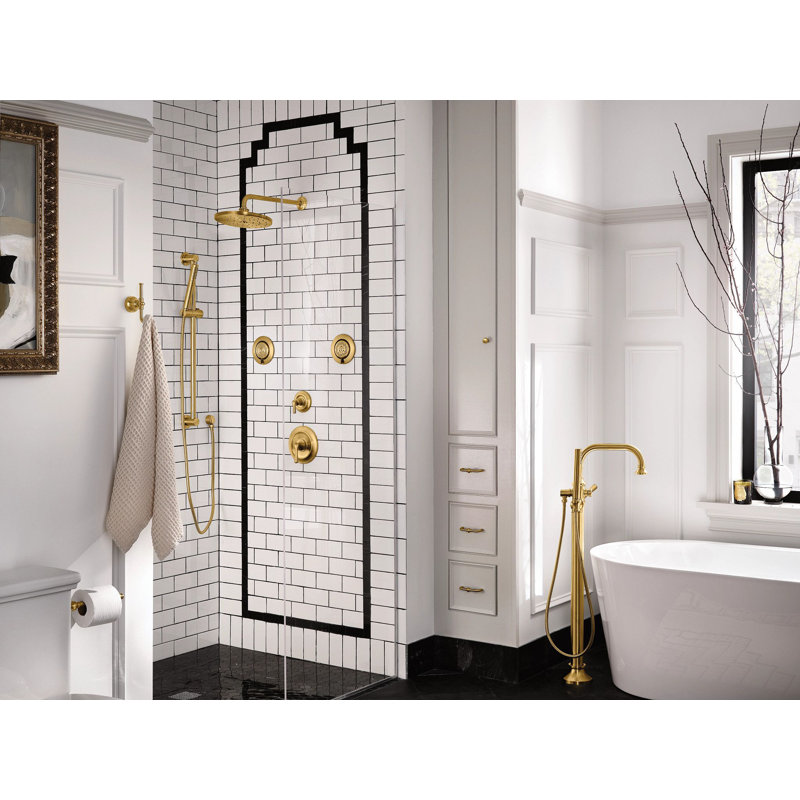 Mosaic Multi Function Adjustable Shower Head, Brushed Gold