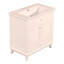 Meuble-lavabo 30 po avec lavabo, armoire de salle de bain avec deux portes et un tiroir, 30 po, blanc
