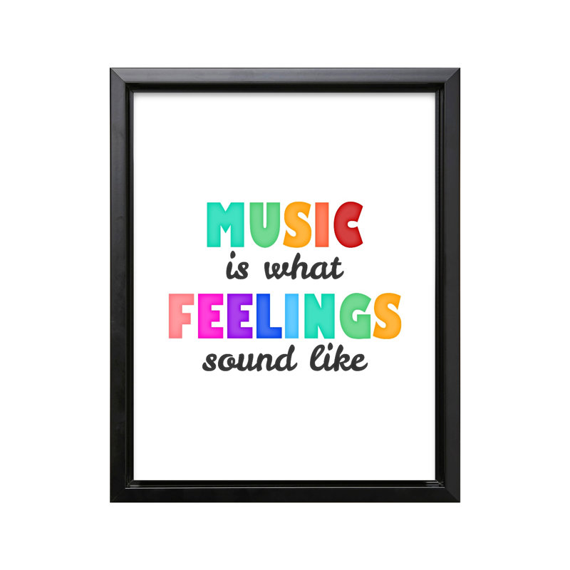What Feelings Sounds Like No2, 24"H x 32"W, Canvas, Black Framed