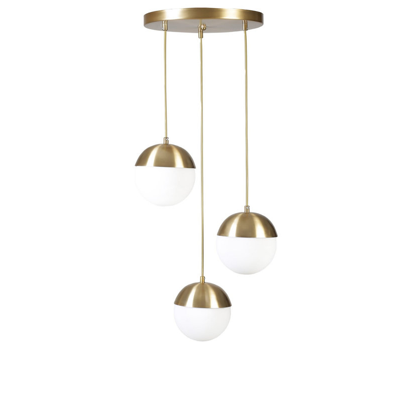 Chandle Chandelier, Gold/White