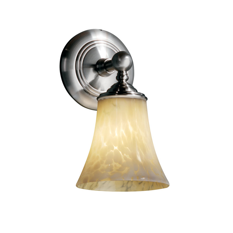 Wilbrecht Armed Sconce, Brushed Nickel, Opal