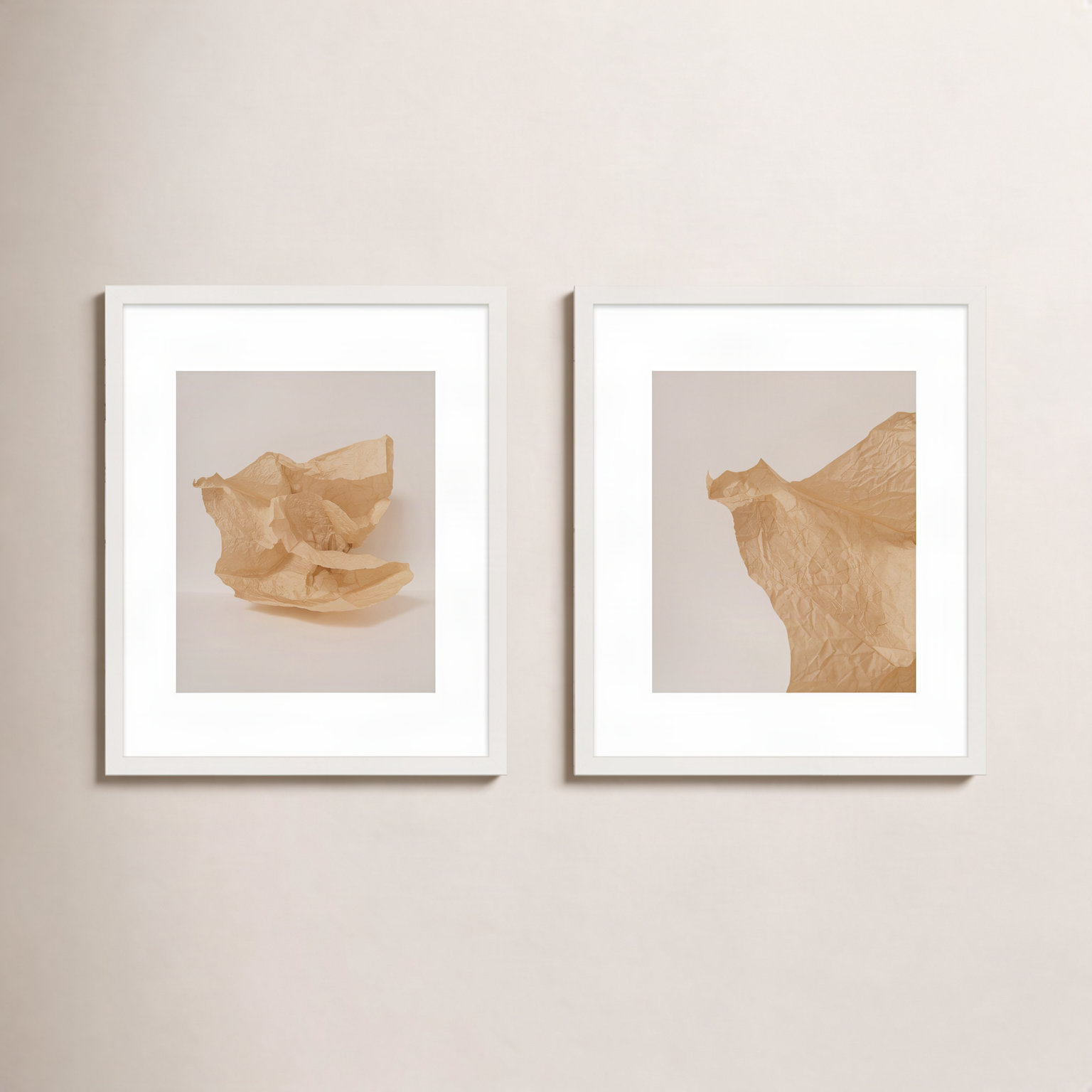 Lorena "Unpackage" 2-Piece Photo Set, White, 30" H x 24" W x 1.25" D