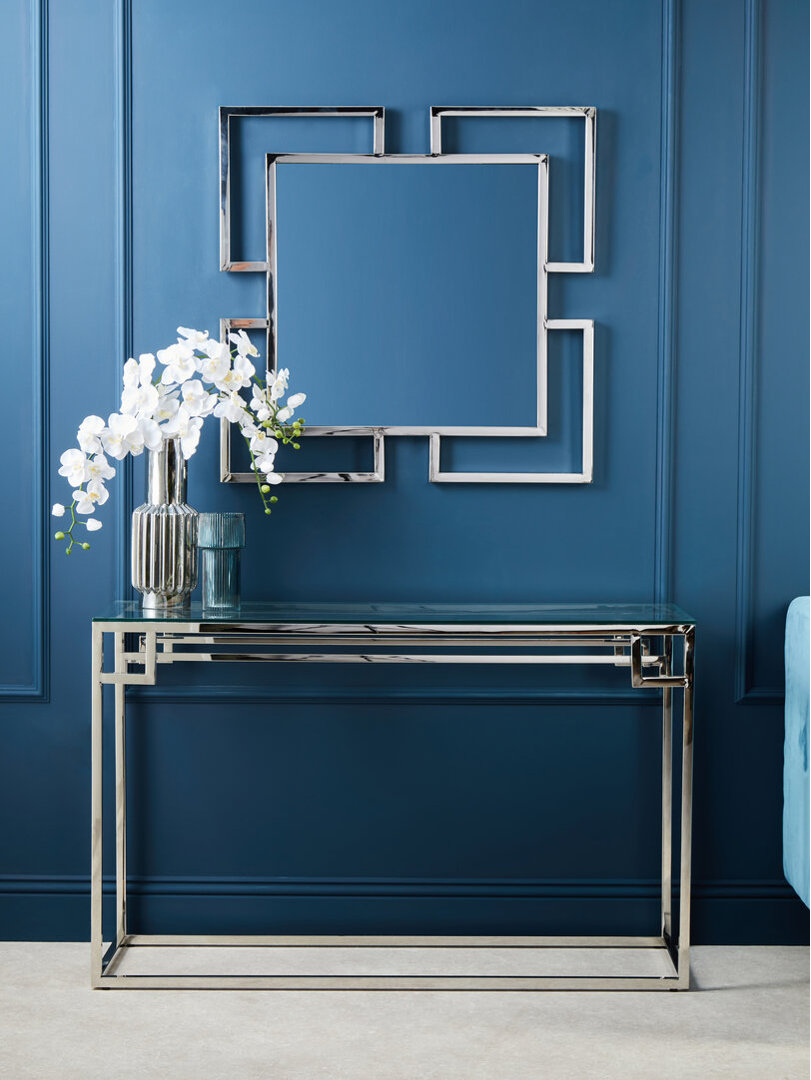 120cm Glass Top Console Table